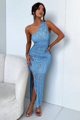 Dura Midi Dress - Blue Sequin