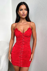 Elena Dress - Red