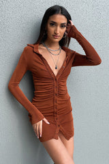 Ishka Dress - Brown