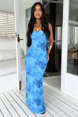 Rosalie Maxi Dress - Blue Floral